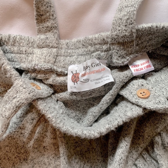 Baby Zara Grey Skirt with Straps, Size 18-24 Months - Picture 2 of 5